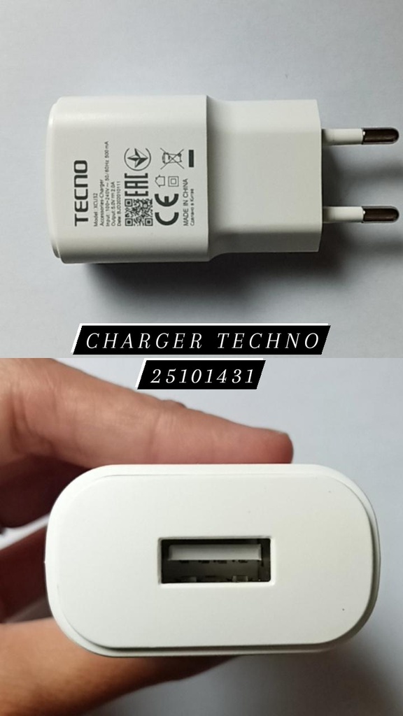 Charger TECNO EU XCU32 White direct LM